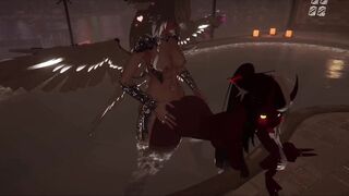 [VRChat] Taking Satan rear end fashion in the pool - Pool joy Part two