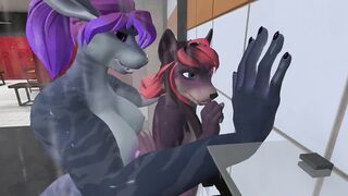 Warmth anthro Futa fur covered dragon and mind-blowing hairy fox