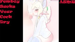 Stupid Femboy Fellates Your Meatpipe Dry - ASMR - m4m