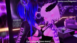 bored succubus invites her futa acquaintance on a rainy day