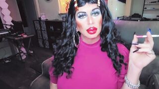 Sissy brainwash I manage you and turn you into a strong make-up lip liner smoking stupid