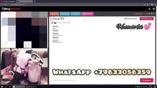 Nice femboy listens to messy chat on vid converse with ass-fuck butt-plug and red-hot spray