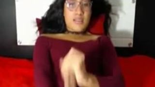 Monstercock bushy she-male Ejaculates Rock Hard Online