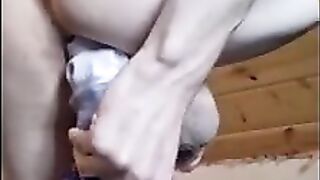 Femboy nearly fits inwards herself