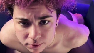 trans dude squeals on man sausage like a professional!
