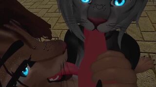 На заправке закончился бензин и фута фурри кошки начали дрочить и кончать в бак