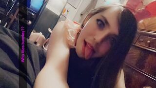 Easter Bunny Juggles On BIG BLACK COCK