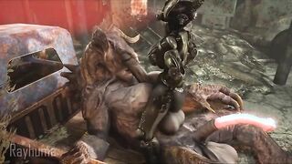 Futa Femclaw And Futa Assaultron are having joy