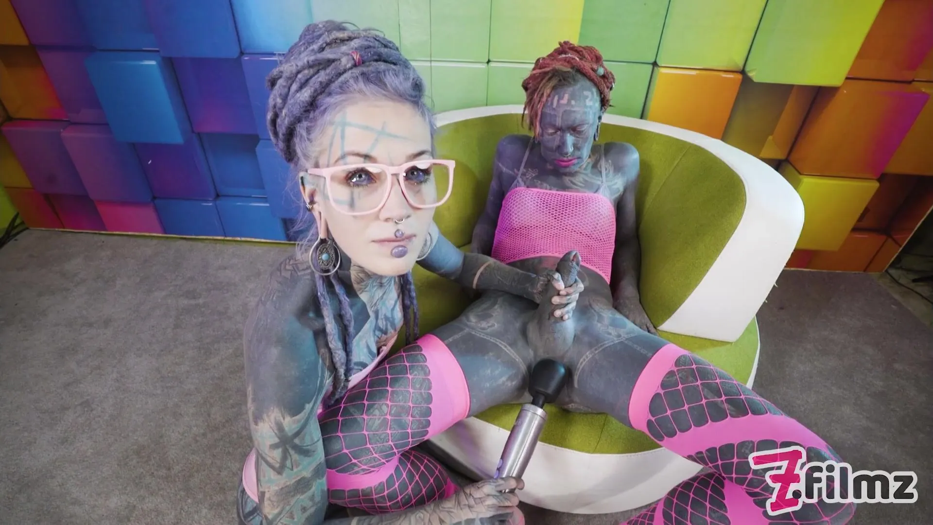Domina taunts and shovels strenuously inked SISSY to assfucking climax with  doxy, anal invasion fuckmachine