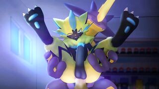 Zeraora & Toxtricity Obscene Teaching Pokemon Tearing Up Anime Porn Cartoon