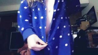 trans damsel frolicking outside bare