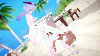 Futa Raphtali x Futa Ganyu on beach
