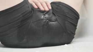 Dousing Moist FTM XXL Splatter - Bath Getting Off Finishes In Cream-Colored Climax!