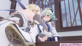 A Night in Mondstadt - Blessed Futa Accident Sucrose x Lumine