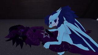 Kinky dragon-chick pounds adorable wickerbeast after a vid