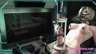 Blondie with fantastic boobs, edging to the restrain - 3 DIMENSIONAL Cartoon