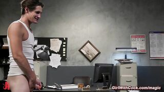 Shemale spanks and anal fucks man