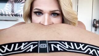 Red lingeried domina ts punishing her bf