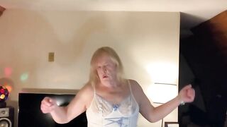 Feeling girly in white lingerie