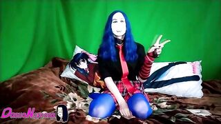 DashaNoihara #17 - Lovely office t-model in blue stocking^^