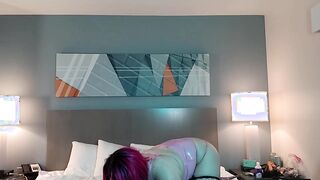 Ginger-haired Trans Lady Gives Highly Scorching Platinum-blonde Crossdresser Blow-job