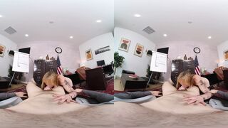 She'll do anything for a raise... even show her cock