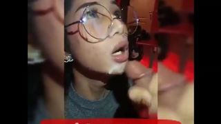 Japanese T-Girl from Twitter Super-Steamy Oral and Popshot Facial Cumshot