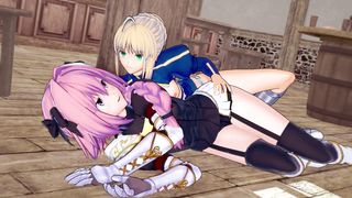 Destiny: Saber with Strap-On Demolish Astolfo Boypussy